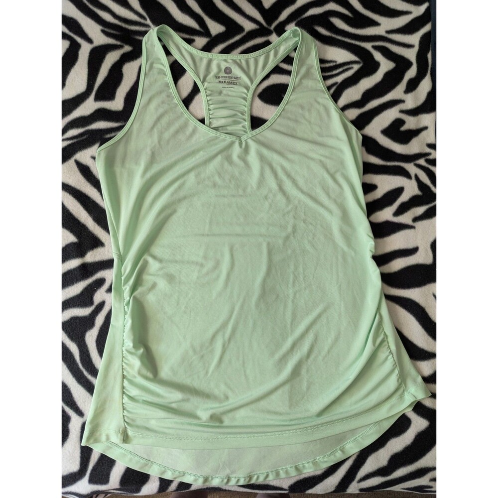 Old Navy Active Womens Athletic Tank Sz S Mint Ruched Sides Racerback Yoga Gym
